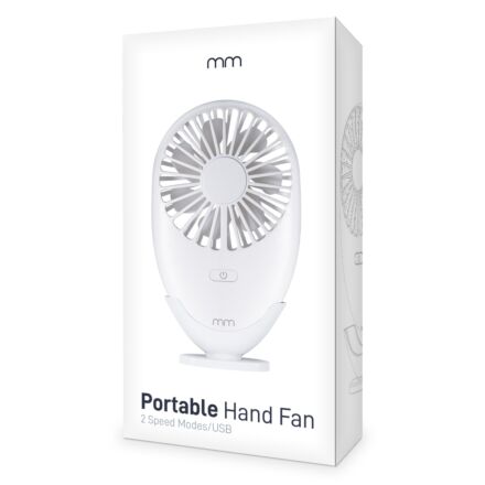 mm - Portable Hand Fan - White