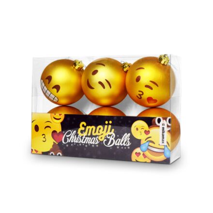 Emoticon Christmas Ornaments 6PCS